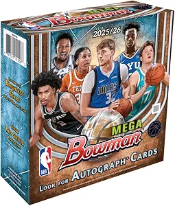 2025-26 Bowman Basketball - Mega Box - Factory Sealed - Look for Autograph Cards - Made in USA