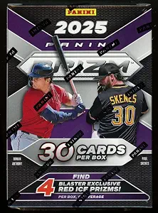 2025 Panini Prizm Baseball 6-Pack Hobby Trading Card Blaster Box (Find 4 Exclusive Ice Parallels Per Box)