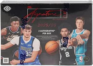 Topps 2025-26 Signature Class Basketball Hobby Box, Sealed, 8 Packs, 2 Autographs