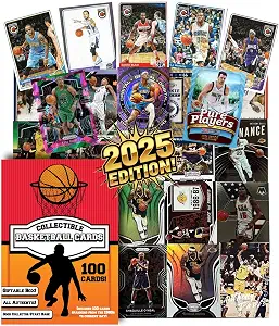 Basketball Trading Cards - All New Condition Cards (100 Pack 2025 Edition)