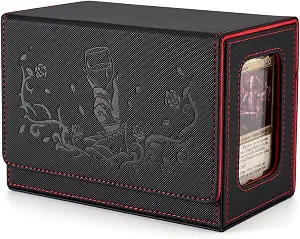 Venssu Vampire Themed MTG Commander Deck Box with Dice Tray (Black&Red)