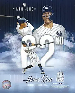 Aaron Judge New York Yankees American League Home Run Leader At 62 On October 4,2022 11x14 Commemorative Photo Picture - Valentines Day, Birthday, Fathers Day, Or Christmas Gifts For Men, Dad, And Husband