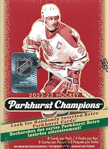 2022 2023 Upper Deck Parkhurst Champions Hockey Series Blaster Box Released in 2024 with 5 Silver Parallel Cards Per Box Plus