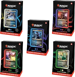 Magic: The Gathering Starter Commander Deck Bundle – Includes All 5 Decks
