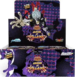 My Hero Academia Collectible Card Game Series 4 Unlimited League of Villains 24 Pack Booster Box|10 cards per pack| TCG for Adults | Ages 14+ | 2 Players | Avg. Playtime 20-30 Min | Made by Jasco Game