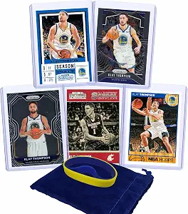 Klay Thompson (5) Assorted Basketball Cards Bundle - Golden State Warriors Trading Cards - # 11