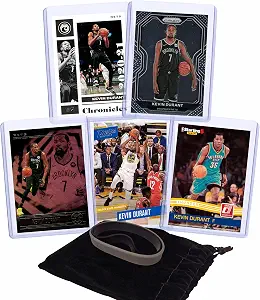 Kevin Durant (5) Assorted Golden State Warriors Thunder Basketball Cards NBA Trading Card Brooklyn Nets Gift Bundle - # 35