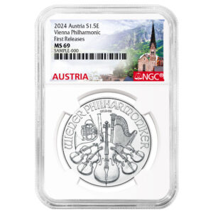 2024 1.50 Euro Silver Austrian Philharmonic NGC MS69 FR Austria Label