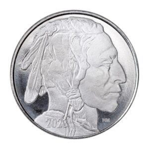Highland Mint Buffalo Nickel Design 1 oz Silver Round GEM BU