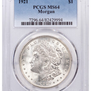 1921 Morgan Silver Dollar PCGS MS64