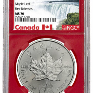 2022 Canada 1 oz Silver Maple Leaf $5 Coin NGC MS70 FR Red Core Holder Exclusive Canada Label