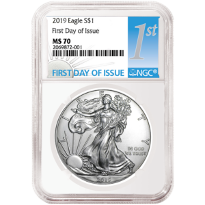 2019 $1 1-oz American Silver Eagle NGC MS70 FDI First Label