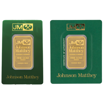 1 oz Gold Bar .9999 - Johnson Matthey