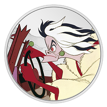 1 oz Silver 101 Dalmatians Cruella Coin (2022)