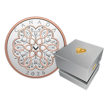 1 oz Silver Celebrate Love Rose Gold Plated Coin (2026)