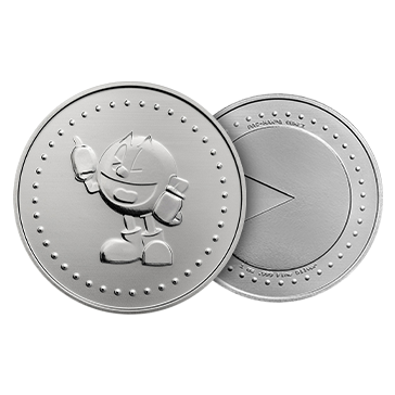 1 oz Silver PAC-MAN Game Token Round