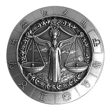 1 oz Silver Round .999 - Zodiac - Libra