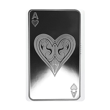 10 oz Silver Ace of Hearts Bar .9999