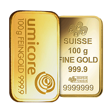 100 g Gold Minted Bar .9999