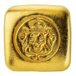 1 oz Scottsdale Mint Lion Cast Gold Bar