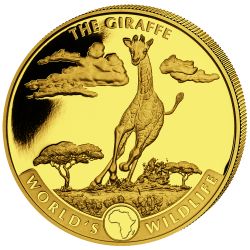 2019 1 oz Geiger The Giraffe Gold Coin - World's Wildlife (First Issue)