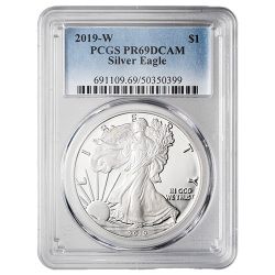 2019-W PCGS PR-69 1 oz American Silver Eagle Proof Coin