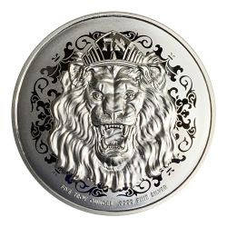2020 5 oz Roaring Lion Silver Coin - High Relief