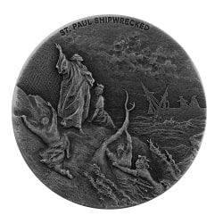 2021 2 oz Saint Paul Shipwrecked Silver Coin - Biblical Series