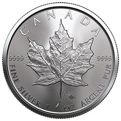 2023 1 oz Canadian Silver Maple Leaf Coin BU