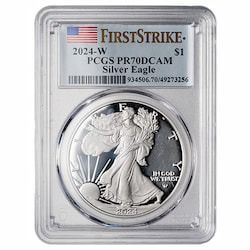 2024-W PCGS PR-70 First Strike 1 oz American Silver Eagle Proof Coin