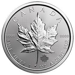 1 oz Canadian Silver Maple Leaf Coin - Random Year