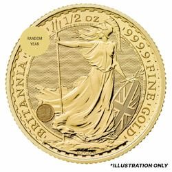 1/2 oz Gold Britannia Coin - Random Year