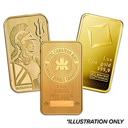 1 oz Gold Bars - Design Our Choice