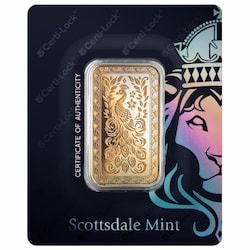1 oz Marquee Peacock Gold Bar