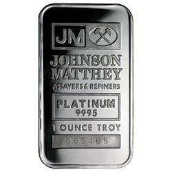 1 oz Johnson Matthey Platinum Bar