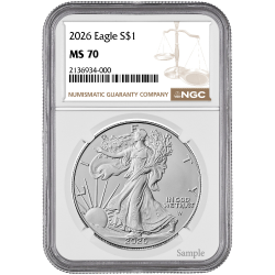2026 NGC MS-70 1 oz American Silver Eagle Coin