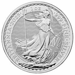 2025 1 oz Silver Britannia Coin BU