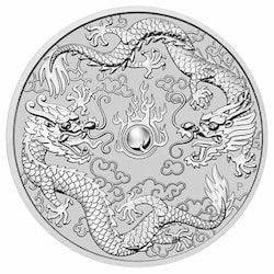 2019 1 oz Double Dragon Silver Coin