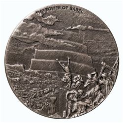 2023 2 oz The Tower of Babel Antique Silver Coin - Biblical Series