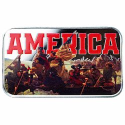 1 oz America Crossing the Delaware Patriotic Colorized Silver Bar