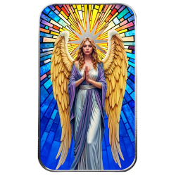 1 oz Angel Star of Bethlehem Colored Silver Bar