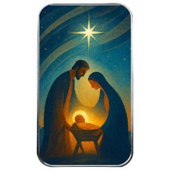 1 oz O Holy Night Colored Silver Bar