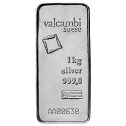 1 Kilo Valcambi Silver Bar