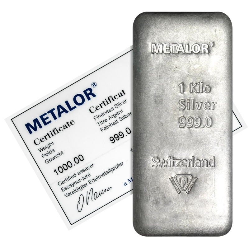 Metalor 1 Kilo Silver Bar
