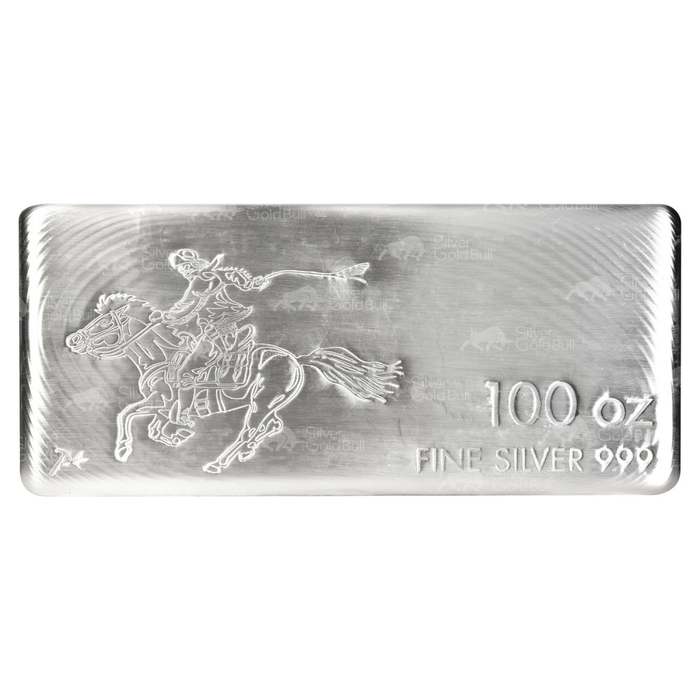100 oz Pony Express Silver Bar | Silvertowne Mint