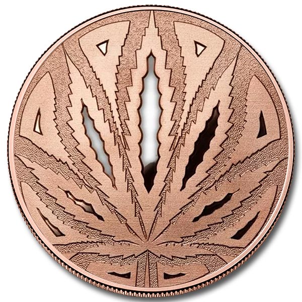 Cannabis The Big Leaf 1 oz Copper Round (New)