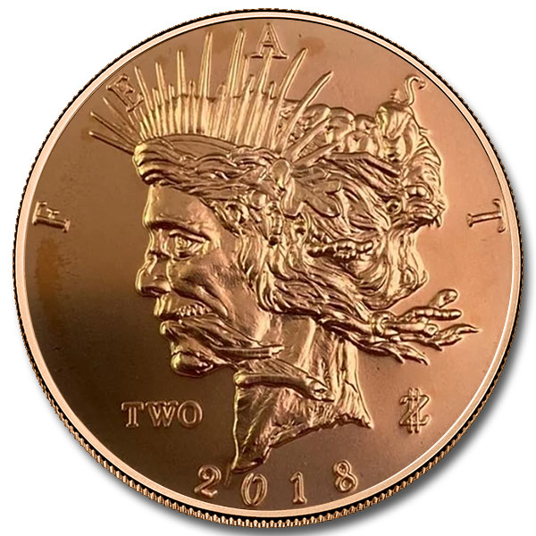 Zombucks Feast Dollar 1 oz Copper Round