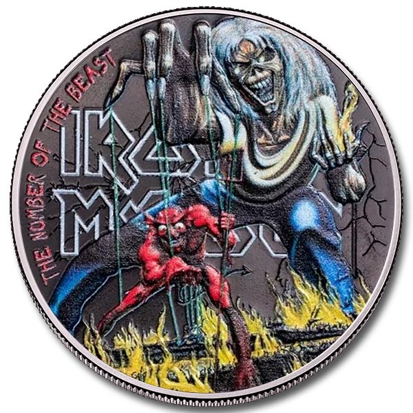 2022 Iron Maiden Number of The Beast 1 oz Silver Coin
