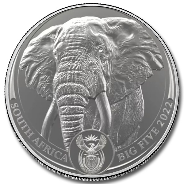2022 1 oz South Africa Platinum Elephant Coin (BU)
