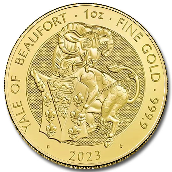 2023 1 oz Tudor Beasts Yale of Beaufort Gold Coin